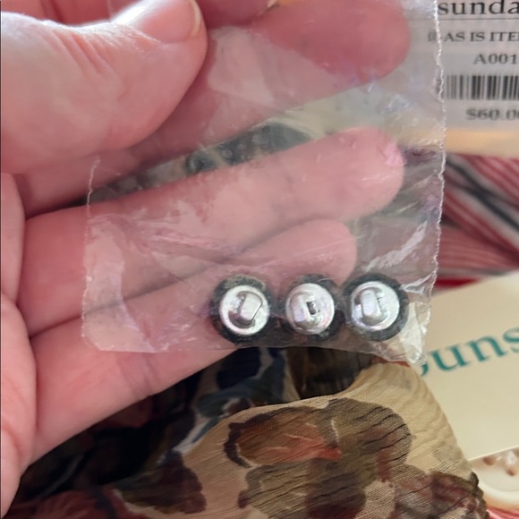 Sundance Litzy Bloom Dress Floral Ruffle Long Sleeve Boho Midi Sheer PL - Picture 7 of 7